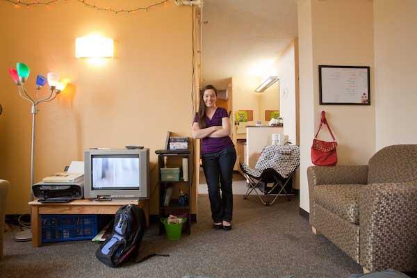 Student in Dorm room